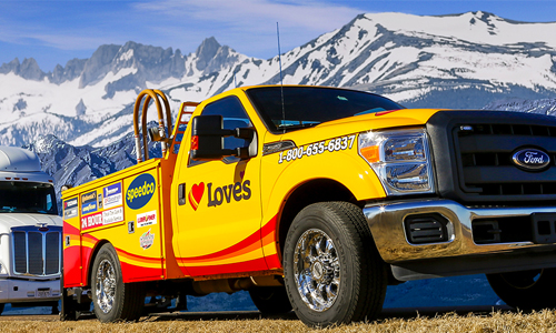 Love's roadside assistance truck
