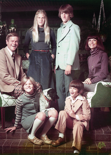 The Love Family: Tom and Judy with their children Jenny, Laura, Greg and Frank