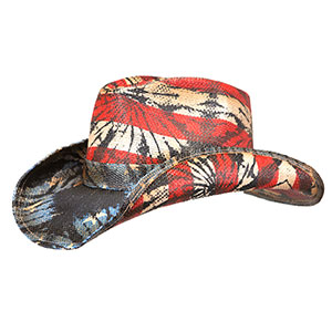 Stop in at Love's to buy a straw flat cowboy hat for spring