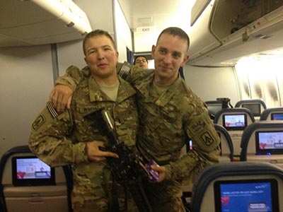 air defense officers on plane