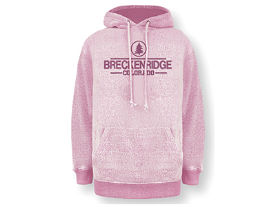 A pink Breckenridge hoodie.