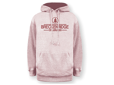 A maroon Breckenridge hoodie.