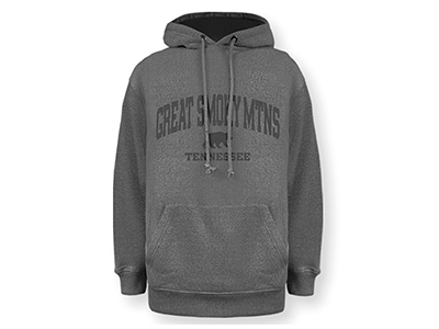 A charcoal Smoky Mountains hoodie
