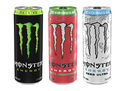 Three Monster Energy Drinks