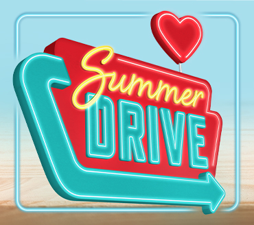 A photo of a Summer Drive neon sign
