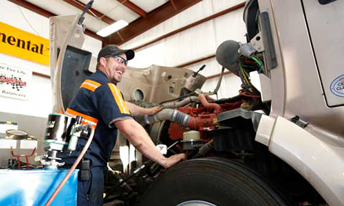 Love's truck technician in a Truck Care center