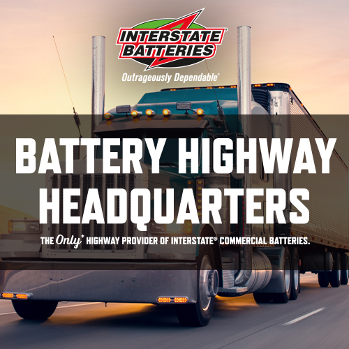 Interstate Batteries available at Love's graphic